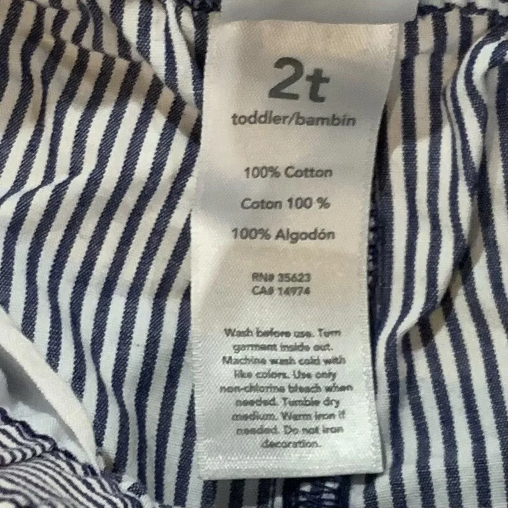 Carters Playwear Toddler Stripe Woven Shorts 2T New wth Tags Navy White Adorable